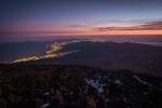 _PIC4438_Edited Night scene on the climb to Teide summit. View of Puerto de la Cruz