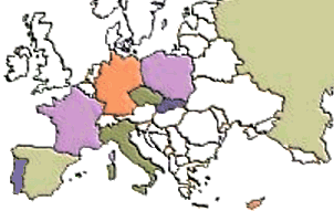 European map of participating countries in HADES
