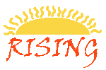 RISING logo